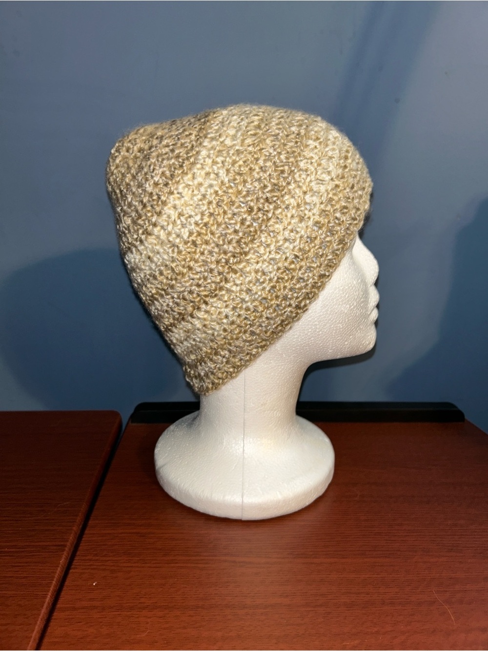 Warm Neutral handmade crochet beanie
